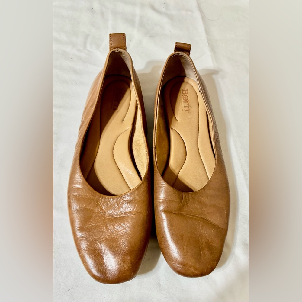 Born Beca Women's Tan Leather Loafers Sz 11M